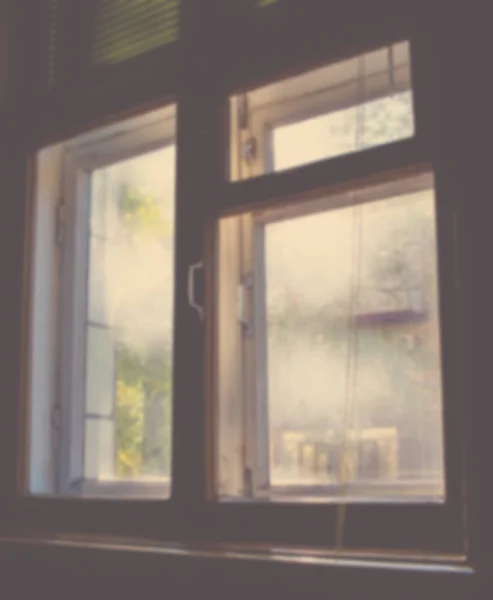 Старі Вікна Вид Кімнати Розмита Фону — стокове фото