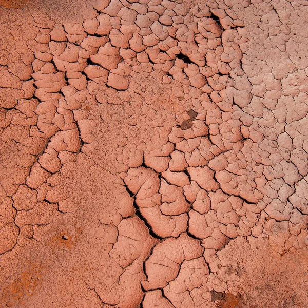 Tierra Después Evaporación Del Agua Transporte Terrestre Almacenamiento Mineral Hierro — Foto de Stock