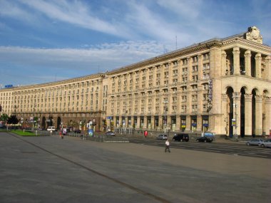 Kiev, Ukrayna-July.07.2008: Khreshchatyk'a Caddesi Merkez Postane