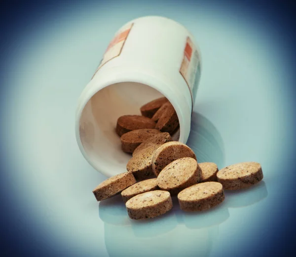Orvosi Tabletták Megnyitott Csomag — Stock Fotó