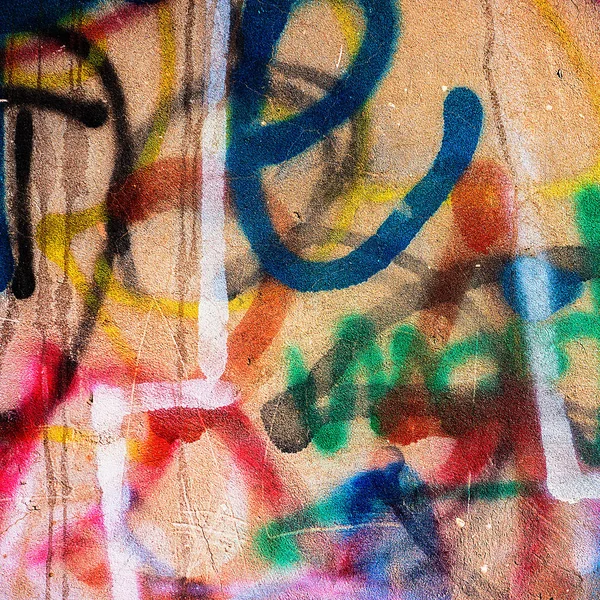 Graffiti Composição Cor Parede — Fotografia de Stock