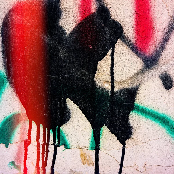 Fragment Von Graffiti Der Wand — Stockfoto