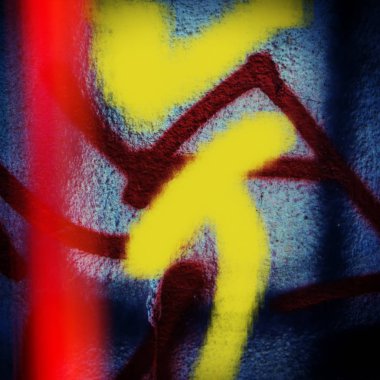 Renkli çizgiler ve noktalar soyut kompozisyon