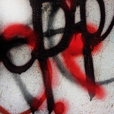 Soyut Kompozisyon parçaları sıva ve boya duvar eski grafiti