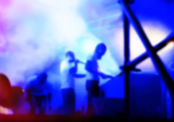 Djs Perform Night Disco Blurred Background — Stock Photo, Image