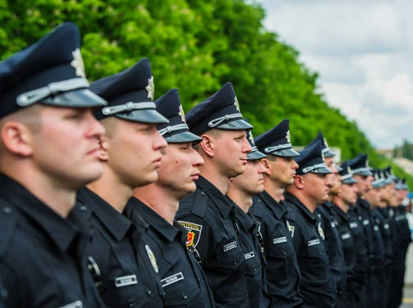Kryvy Rih Oekraïne 2016 Patrouille Officieren Eed Begon Werken Kryvyi — Stockfoto