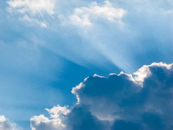 Sun Rays Clouds Sunset — Stock Photo, Image