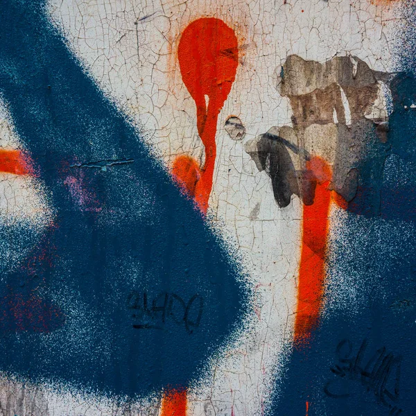 Graffiti Uma Folha Metal Revestida Com Tinta Antiga — Fotografia de Stock