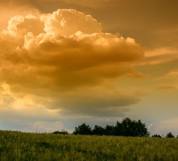 Clouds Field Spring Landscape — Stock Photo, Image