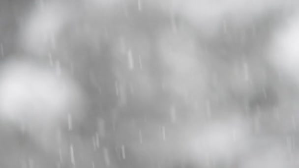 Images Rapprochées Fortes Chutes Neige Sur Fond Flou — Video