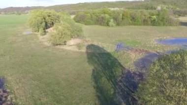 Sakin doğal manzara havadan görüntüleri