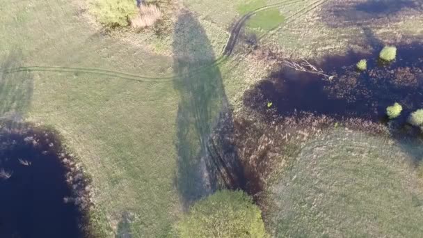 静かな自然の風景の空中映像 — ストック動画