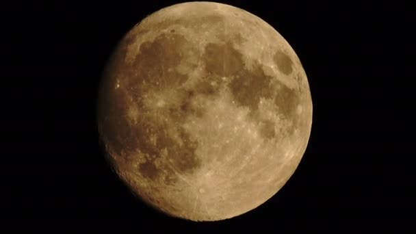 Schilderachtige Beelden Mooie Volle Maan Nachtelijke Hemel — Stockvideo