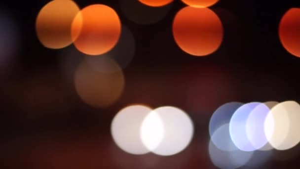 Abstract Blurred Footage Traffic Lights — Stock Video