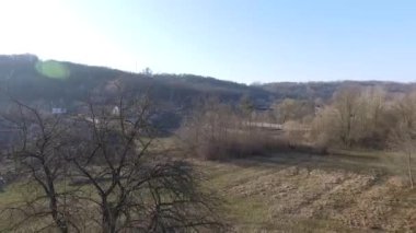 Sakin doğal manzara havadan görüntüleri