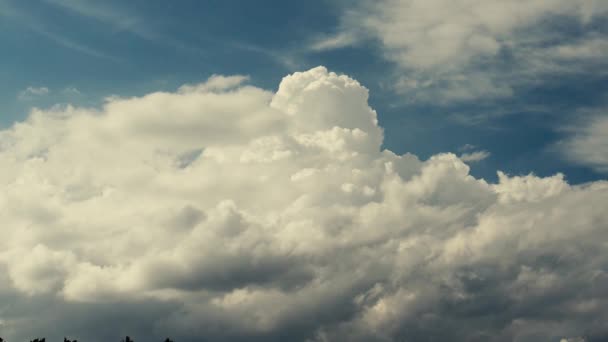 Bilder Himmel Med Rörliga Moln Med Kopieringsutrymme — Stockvideo