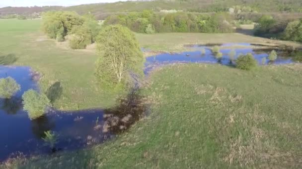 Aerial Footage Lugna Naturliga Landskapet — Stockvideo