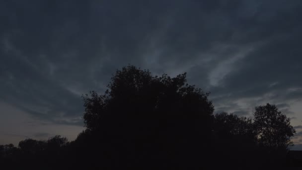 Imágenes Del Cielo Tormentoso Con Nubes Movimiento Con Espacio Copia — Vídeos de Stock