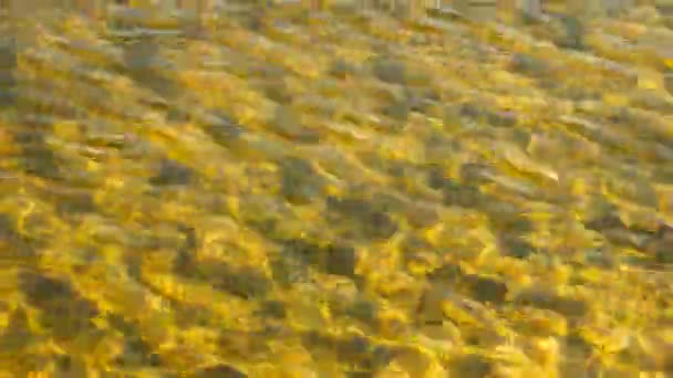 Rustige Beelden Van Golvend Wateroppervlak Van Rivier — Stockvideo