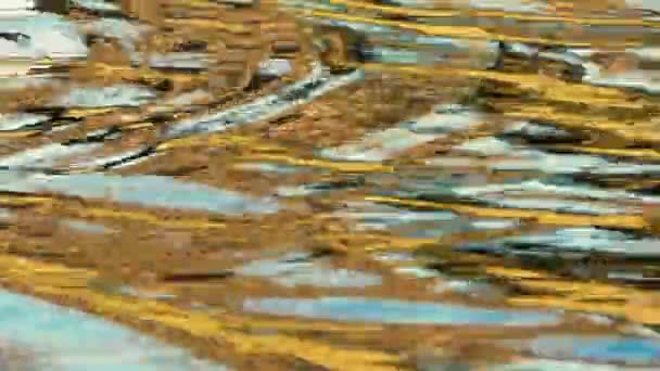Spokojny Materiał Faliste Wody Powierzchni Rzeki — Wideo stockowe