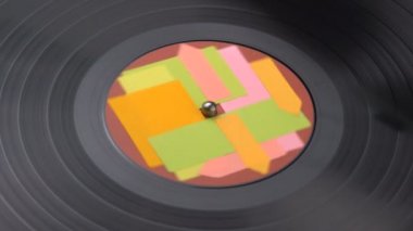 vintage vinil oyuncu yakın çekim görüntüleri