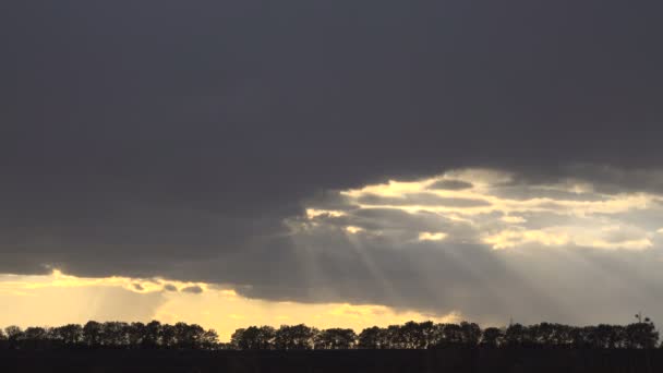 Прекрасне Барвисте Небо Заході Сонця — стокове відео