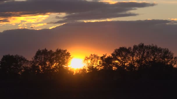 Schöner Bunter Himmel Bei Sonnenuntergang — Stockvideo