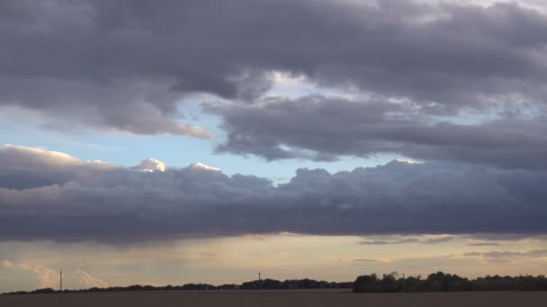 Hermoso Cielo Colorido Atardecer — Vídeo de stock