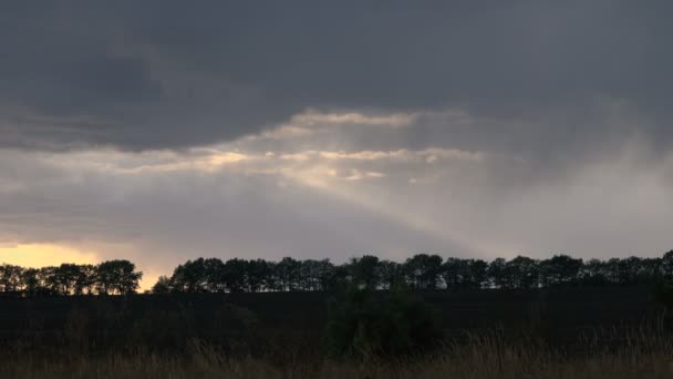 Schöner Bunter Himmel Bei Sonnenuntergang — Stockvideo