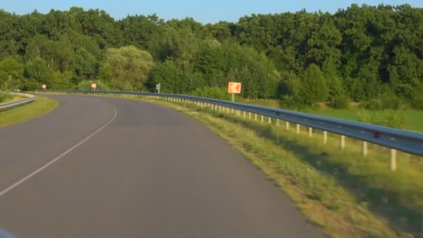 Pov Beelden Van Auto Rijden Weg Natuur — Stockvideo