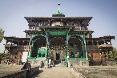 Tekke-e-Moula Eski Camii eski kasaba Srinagar, Jammu ve Keşmir, Hindistan