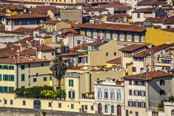 Luftaufnahme Von Florenz Stadt Ziegeldach Von Florenz Toscana Italien — Stockfoto