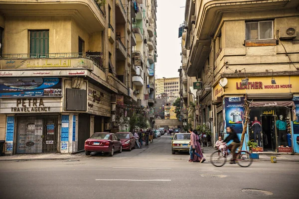 Cairo Centro Con Edificios Negocios Transporte Cairo Egipto — Foto de Stock