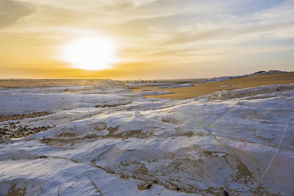 Paisaje Del Desierto Egipto Desierto Blanco Egipto Farafra Piedras Blancas — Foto de Stock