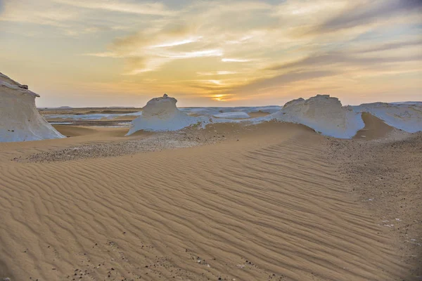 Paisaje Del Desierto Egipto Desierto Blanco Egipto Farafra Piedras Blancas — Foto de Stock