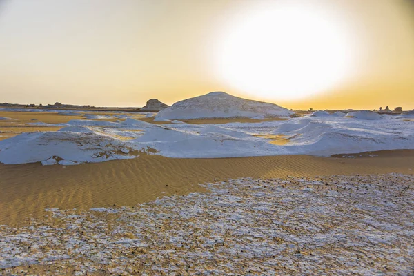 Paisaje Del Desierto Egipto Desierto Blanco Egipto Farafra Piedras Blancas — Foto de Stock