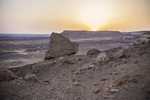 Пейзаж Пустыни Закате Район Бахария Египет — стоковое фото