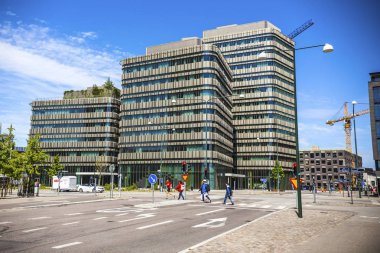 Malmo İsveç'te güneşli günde bina Üniversitesi