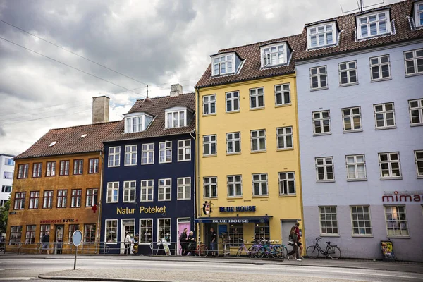 Copenhagen Gród Kolorowe Domy Centrum Kopenhagi Dania — Zdjęcie stockowe