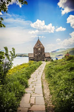 Sevanavank is a monastic complex located on a peninsula at the northwestern shore of Lake Sevan in the Gegharkunik Province of Armenia, not far from the town of Sevan. clipart
