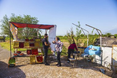 Ermenistan 'daki Tatev tarihi manastırının giriş kapısı. Tatev Kilisesi, Ermenistan