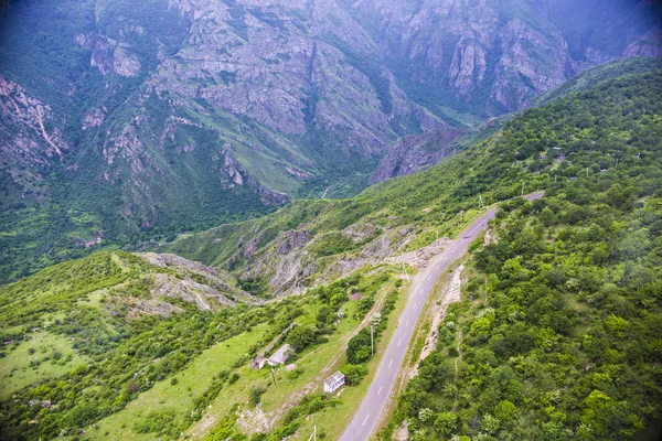 Droga Górach Armenii Widok Tatev Wings Kolejki Linowej Tatev — Zdjęcie stockowe