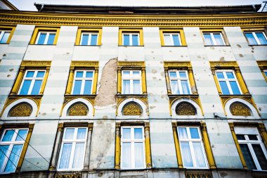 Merkezi Saraybosna, örnek Avusturya-Macaristan mimari tarzı, Sarajevo, Bosna Hersek, Sarajevo, Bosna Hersek - Mart 2018: eski bina