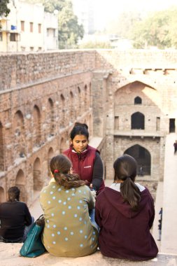 Yeni Delhi, Hindistan - Aralık 2015: Ünlü adım iyi Agrasen ki BAOLI Yeni Delhi, Hindistan