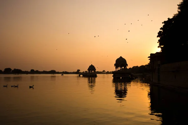 Udaipur Lake Sunset Rajasthan India —  Fotos de Stock