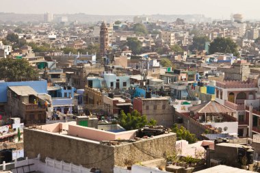 Jodhpur mavi şehir hava görünümünü, fotoğraf Mehrangarh Fort bakış açısıyla, Rajasthan, Hindistan yapılır