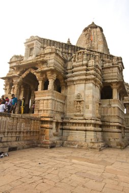 Chittaurgarh, Hindistan - Aralık 2017: Rajasthan'daki Chittorgarh kalesi, Hindistan'ın en büyük kalesi ve Unesco Dünya Mirası Alanı, Chittaurgarh, Hindistan