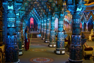 HYDERABAD, INDIA - 30 Aralık 2015: Hyderabad, Telengana, Hindistan yakınlarındaki Ramoji Film şehrinde çekimler