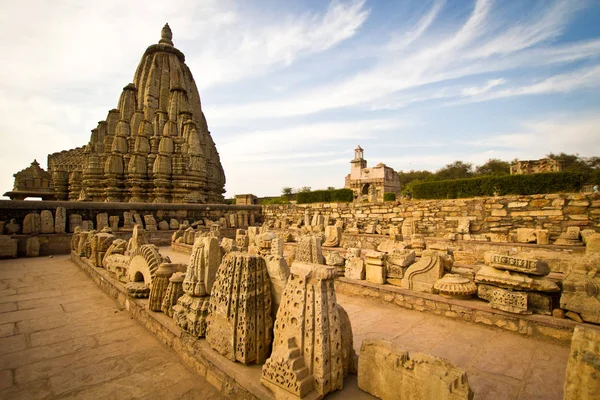 Chittaurgarh, Hindistan - Aralık 2017: Rajasthan'daki Chittorgarh kalesi, Hindistan'ın en büyük kalesi ve Unesco Dünya Mirası Alanı, Chittaurgarh, Hindistan