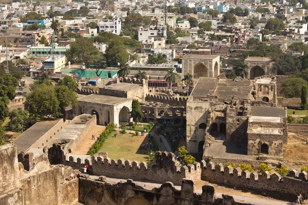 Vue Aérienne Fort Golkonda Hyderabad Inde — Photo